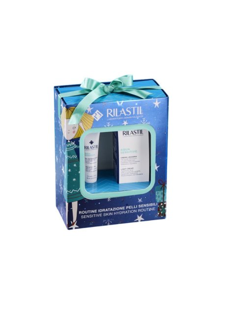 RILASTIL COFANETTO NATALE IDRATAZIONE DELICATA 1 RILASTIL AQUA DETERGENTE 50 ML + 1 RILASTIL AQUA SENSITIVE CREMA LEGGERA 40 ML