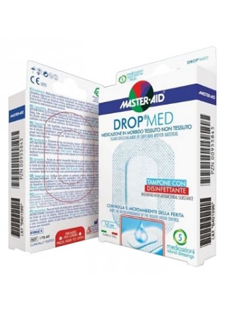 MEDICAZIONE COMPRESSA AUTOADESIVA DERMOATTIVA IPOALLERGENICAAERATA MASTER-AID DROP MED 10,5X15 5 PEZZI