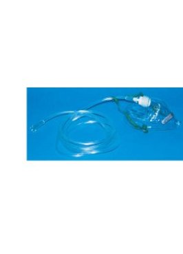 MASCHERA PER OSSIGENOTERAPIA MEDIA CONCENTRAZIONE CON 2 TUBIPROLUNGA 2 METRI