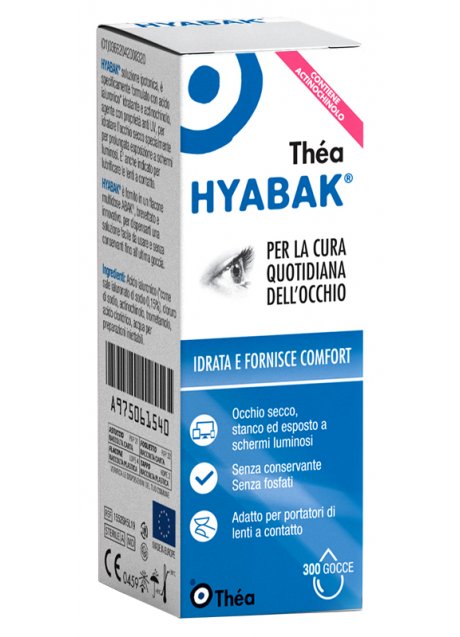 HYABAK PROTECTOR SOLUZIONE OFTALMICA SODIO IALURONATO 0,15%FLACONE 10ML