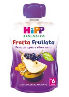 HIPP BIO FRUTTA FRULLATA PERA PRUGNA RIBES 90 G