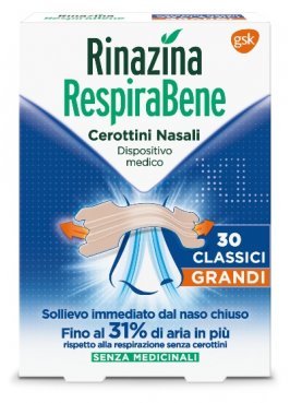 RINAZINA RESPIRABENE CEROTTI NASALI CLASSICI GRANDI SRP 30 PEZZI