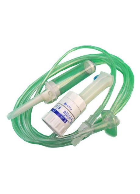 DEFLUSSORE CON REGOLATORE DI FLUSSO A GRAVITA' CON PERFORATORE 5/250ML