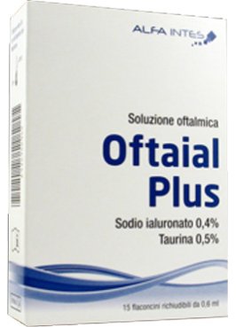 SOLUZIONE OFTALMICA OFTAIAL PLUS ACIDO IALURONICO 0,4% E TAURINA 15 FLACONCINI RICHIUDIBILI DA 0,6 ML