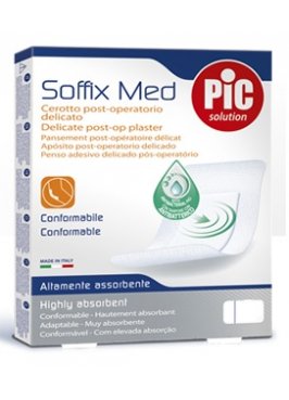 CEROTTO PIC SOFFIX MED IN TNT CON TAMPONE CENTRALE ASSORBENTE STERILE MONOUSO 30X10 CM STERILI ANTIBATTERICO 3 PEZZI