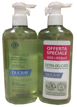 DUCRAY EXTRA DELICATO SHAMPOO DERMOPROTETTIVO 2X400 ML PROMO