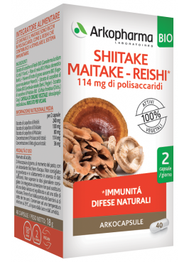 ARKOCAPSULE SHIITAKE MAITAKE REISHI BIO 40 CAPSULE