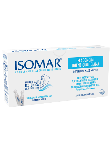 ISOMAR SOLUZIONE ISOTONICA ACQUA MARE IGIENE QUOTIDIANA 20 FLACONCINI MONODOSE 5 ML