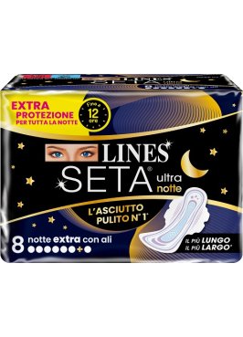 LINES SETA ULTRA ASSORBENTI NOTTE 8 PEZZI