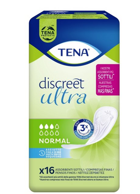 PANNOLONE SAGOMATO TENA DISCREET ULTRA NORMAL 16 PEZZI