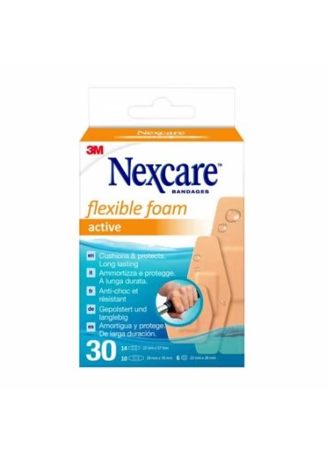 CEROTTO PREPARATO NEXCARE ACTIVE 360 GRADI N1030ASD04 ASSORTITI 3 MISURE 6 CEROTTI 23X28MM + 14 CEROTTI 22X57MM + 10 CEROTTI 28X76MM