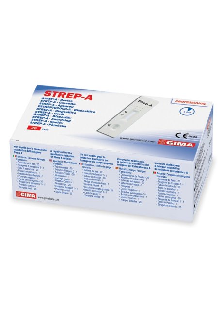 TEST STREP A PER LA RILEVAZIONE DELLO STREPTOCOCCO 20 PEZZI