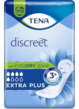 ASSORBENTE INCONTINENZA LEGGERA TENA DISCREET EXTRA PLUS 16PEZZI