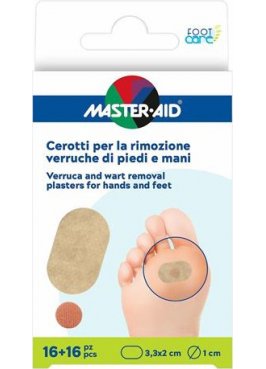 CEROTTO VERRUCHE MASTER-AID FOOTCARE PIEDI/MANI 16 PEZZI E4