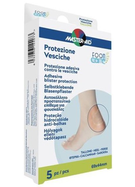 IDROCOLLOIDE MASTER-AID FOOTCARE VESCICHE TALLONE 69X44 MM 5PEZZI A1