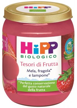 HIPP TESORI FRUTTA MELA FRAGOLA LAMPONE 160 G