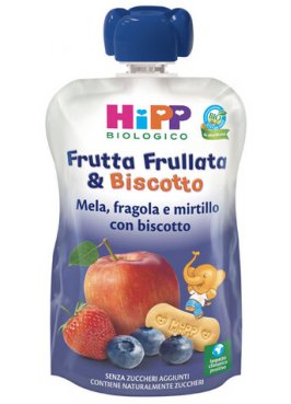 HIPP FRUTTA FRULL&BISCOTTO MELA FRAGOLA MIRTILLO BISCOTTO 90G