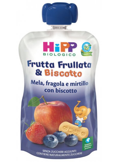 HIPP FRUTTA FRULL&BISCOTTO MELA FRAGOLA MIRTILLO BISCOTTO 90G
