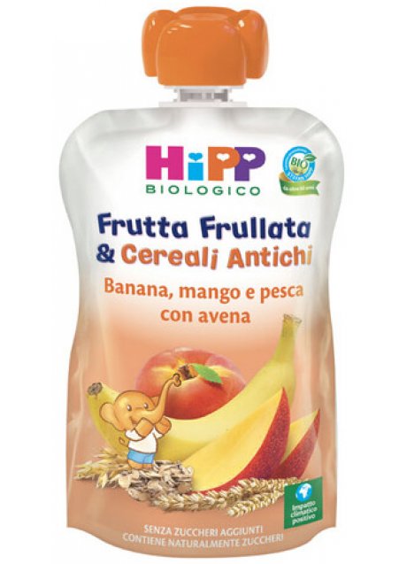 HIPP FRUTTA FRULLATA&CEREALI ANTICHI BANANA MANGO PESCA AVENA 90 G