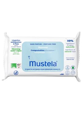 MUSTELA SALVIETTE ACQUA COMPOSTABILI 60 PEZZI