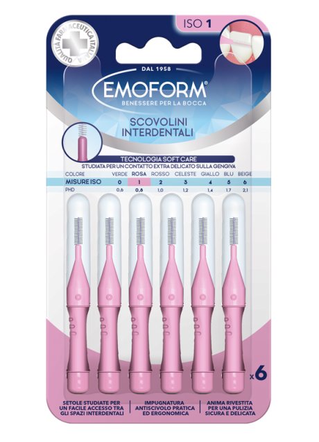EMOFORM SCOVOLINO ISO 1 ROSA 6 PEZZI