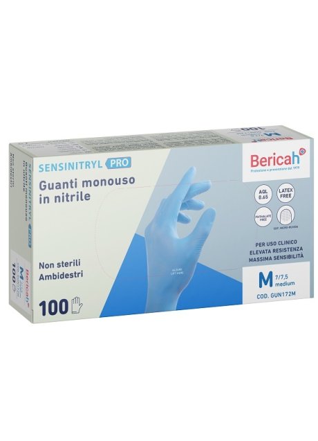 GUANTO MONOUSO SENSINITRYL PRO IN NITRILE MEDIUM 100 PEZZI