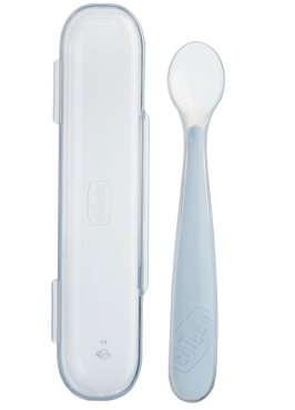 CHICCO CUCCHIAIO SILICONE CON CASE GRIGIO 6 MESI+