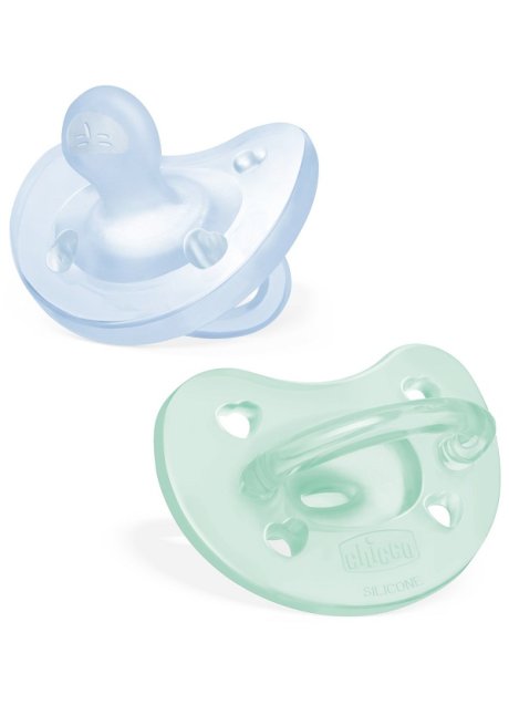 CHICCO GOMMOTTO SILICONE AZZURRO 2-6 MESI 2 PEZZI