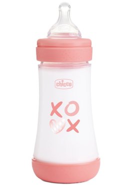 CHICCO BIBERON P5 240ML MED SILICONE GIRL