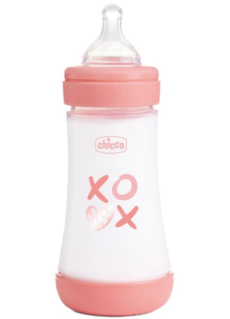 CHICCO BIBERON P5 240ML MED SILICONE GIRL