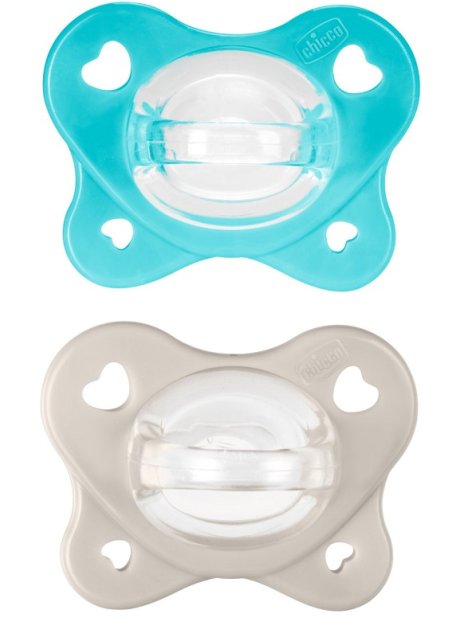 CHICCO DUAL SOFT SUCCHIETTO AZZURRO 6-16 MESI 2 PEZZI