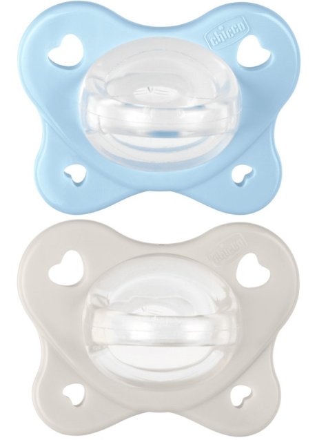 CHICCO DUAL SOFT SUCCHIETTO AZZURRO 2-6 MESI 2 PEZZI