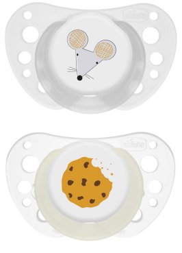 CHICCO SUCCHIETTI AIR GRIGIO LUMI SILICONE 16-36 MESI 2 PEZZI