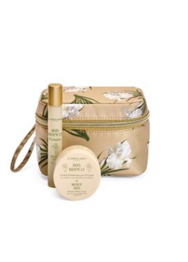 IRIS BIANCO MINI BEAUTY CASE PETALO 1 PROFUMO 15 ML + 1 CREMA PROFUMATA CORPO 75 ML