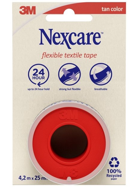 CEROTTO NEXCARE FLEXIBLE TEXTILE TAPE M 4,2X25 MM