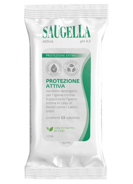 SAUGELLA ATTIVA SALVIETTINE 15 PEZZI
