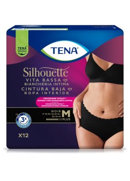 PANNOLONE A MUTANDINA ASSORBENTE TENA SILHOUETTE NOIR M VITABASSA 12 PEZZI