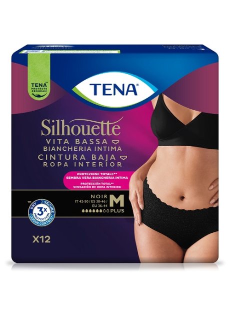 PANNOLONE A MUTANDINA ASSORBENTE TENA SILHOUETTE NOIR M VITABASSA 12 PEZZI PANNOLONE A MUTANDINA ASSORBENTE TENA SILHOUETTE NOIR M VITABASSA 12 PEZZI