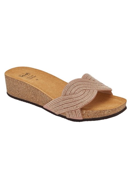 CALZATURA VEGAS LOW MICROFIBRE+STRASS W ROSE GOLD 37