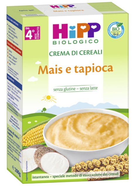 HIPP BIO CREMA CEREALI MAIS/TAPIOCA 200 G