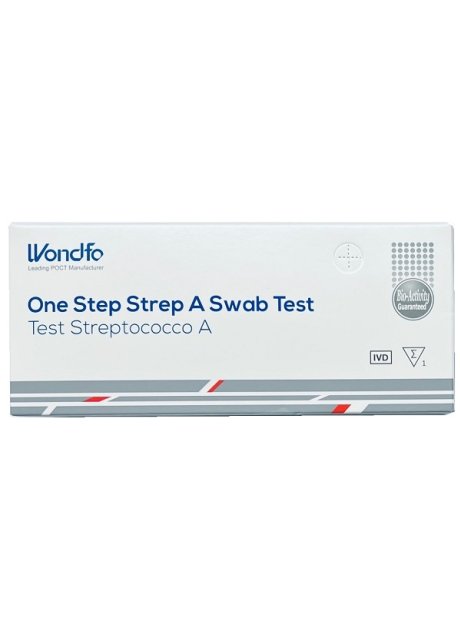 TEST ONE STEP STREP A AUTODIAGNOSTICO DETERMINAZIONE QUALITATIVA ANTIGENI STREPTOCOCCO A IN TAMPONE FARINGEO