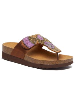CALZATURA TANISHA SATIN+BEADS BIS W BROWN 37