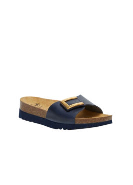 CALZATURA MONTEREY MULE VINTAGE LEATHER BIS W NAVY BLUE 37