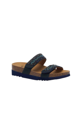 CALZATURA ZAFIRAH CANVAS+BEADS W NAVY BLUE/MULTI 37