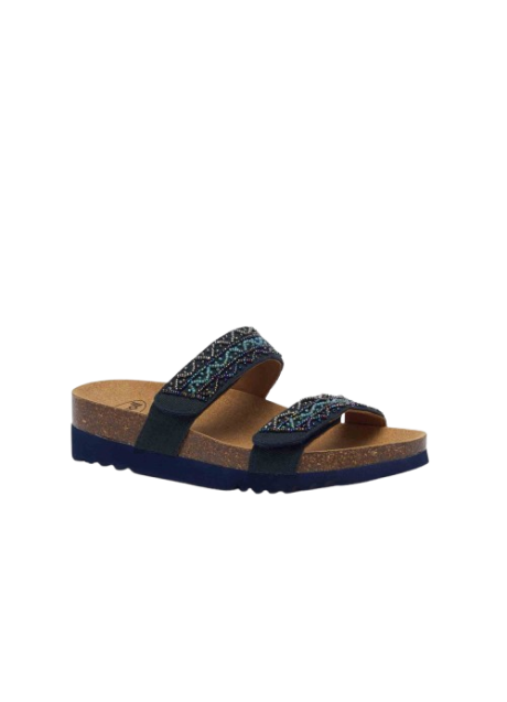 CALZATURA ZAFIRAH CANVAS+BEADS W NAVY BLUE/MULTI 39