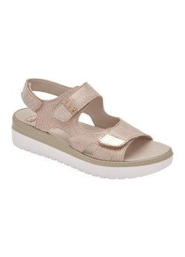 CALZATURA VERSILIA SANDAL PRINTED LEATHER W PLATINUM 38