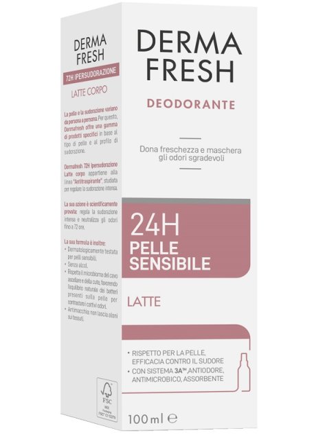 DERMAFRESH 24H PELLE SENSIBILE LATTE 100 ML