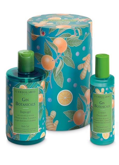 GIN BOTANICALS BEAUTY BOX BACCHE DI GINEPRO EDIZIONE LIMITATA 1 BAGNOGEL 300 ML + 1 LOZIONE DEODORANTE 100 ML