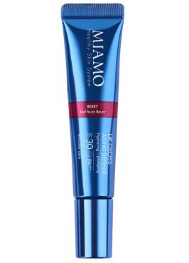MIAMO SKINCOLOR CARE LIP GLOSS AGING DEFENSE SPF 30+ BERRY RED FRUITS FLAVOR 15 ML