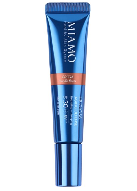 MIAMO SKINCOLOR CARE LIP GLOSS AGING DEFENSE SPF 30+ COCOA VANILLA FLAVOR 15 ML